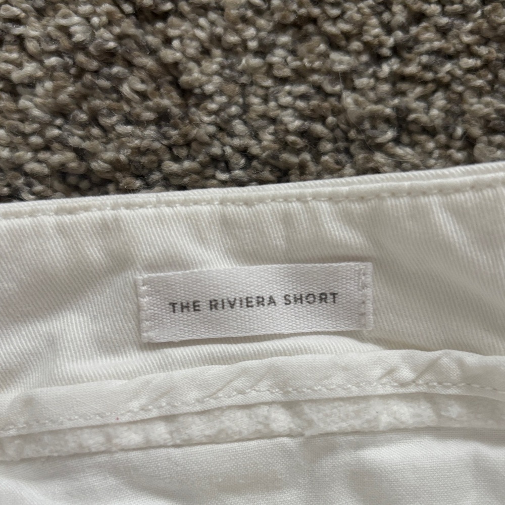 LOFT High Waist White Button Shorts - Picture 4 of 5